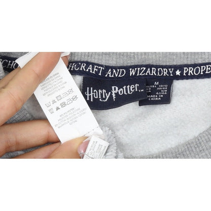 Harry Potter Womens Grey M Hogwarts Alumni Fleece Pullover Sweatshirt