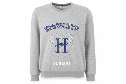 Harry Potter Womens Grey M Hogwarts Alumni Fleece Pullover Sweatshirt