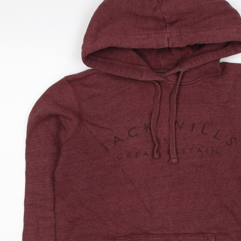Jack Wills Women’s Red UK 6 Pullover Hoodie Logo Pocket