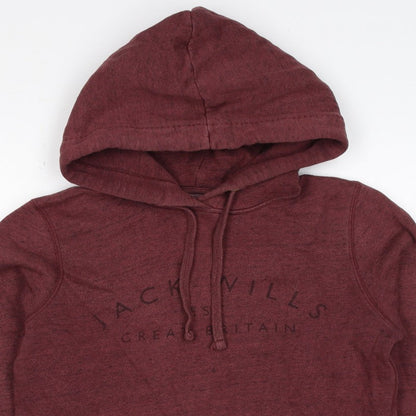 Jack Wills Women’s Red UK 6 Pullover Hoodie Logo Pocket