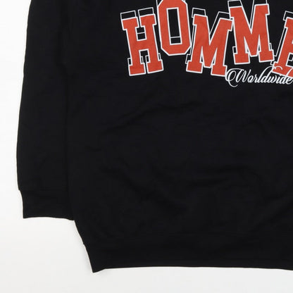 boohooMAN Men’s Black M Home Worldwide Graphic Print Crew Sweatshirt
