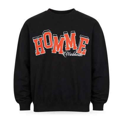 boohooMAN Men’s Black M Home Worldwide Graphic Print Crew Sweatshirt