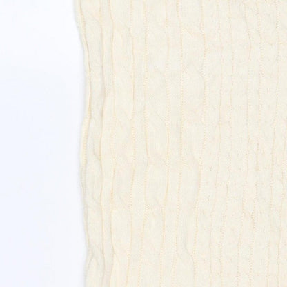 Marks and Spencer Women Ivory XS Cable Knit Long Pencil Skirt