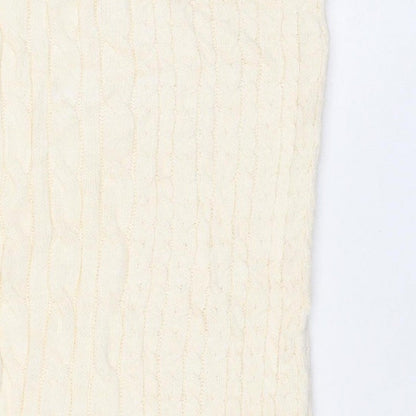 Marks and Spencer Women Ivory XS Cable Knit Long Pencil Skirt
