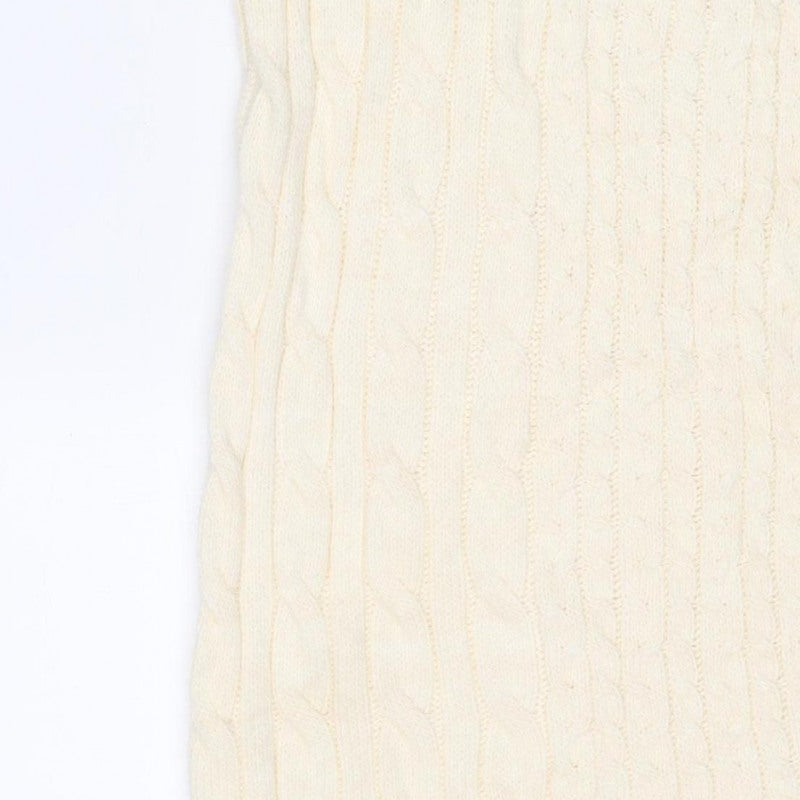 Marks and Spencer Women Ivory XS Cable Knit Long Pencil Skirt