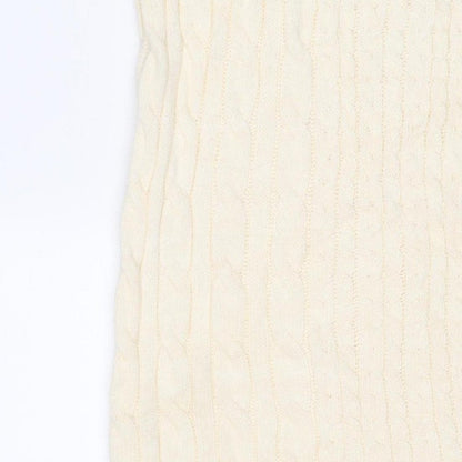 Marks and Spencer Women Ivory XS Cable Knit Long Pencil Skirt