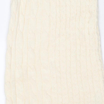 Marks and Spencer Women Ivory XS Cable Knit Long Pencil Skirt