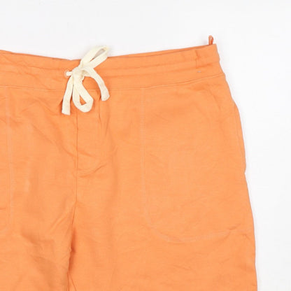 Marks and Spencer Men's Orange XL Sweat Shorts Drawstring Cotton Stretch