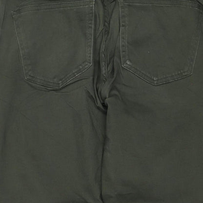 UNIQLO Women Green S Straight Mid Rise Stretch Jeans