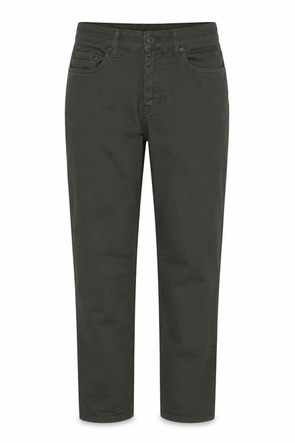 UNIQLO Women Green S Straight Mid Rise Stretch Jeans