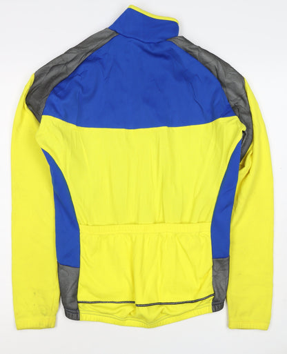 Bicycle Line Women’s Blue Yellow Size 8 Cycling Track Jacket Full Zip
