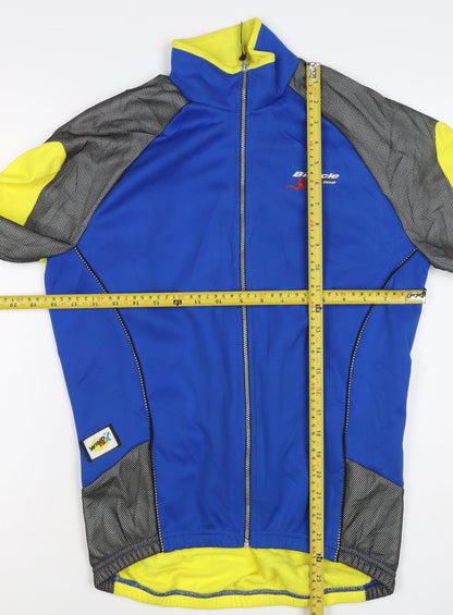 Bicycle Line Women’s Blue Yellow Size 8 Cycling Track Jacket Full Zip