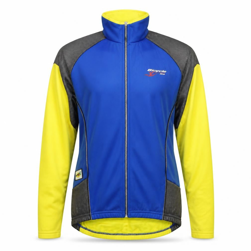 Bicycle Line Women’s Blue Yellow Size 8 Cycling Track Jacket Full Zip