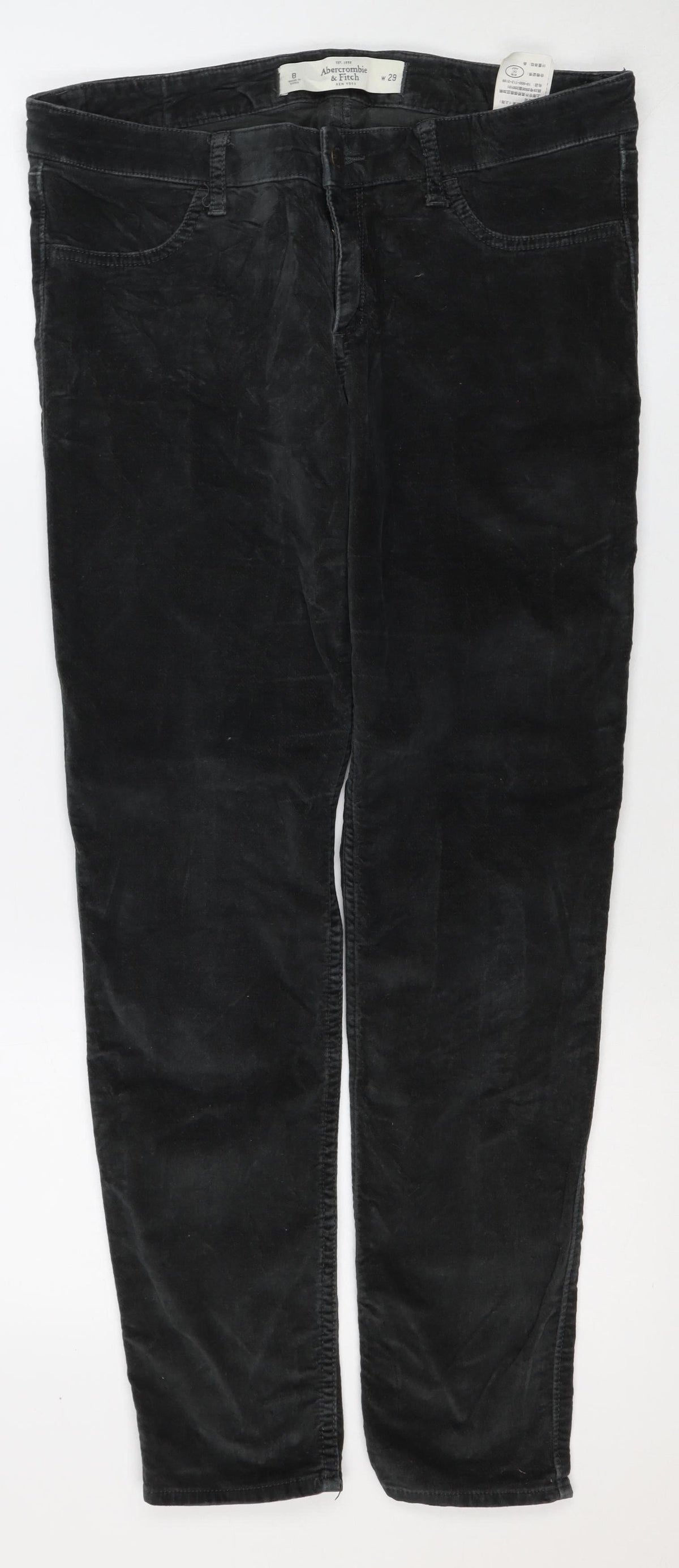 Abercrombie & Fitch Women’s Black Size 8 W29 Stretch Straight Trousers