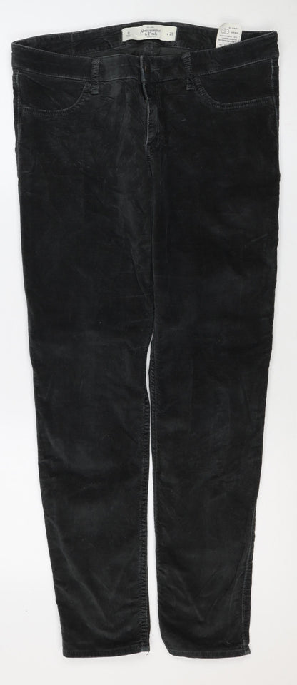 Abercrombie & Fitch Women’s Black Size 8 W29 Stretch Straight Trousers