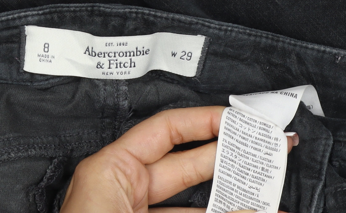 Abercrombie & Fitch Women’s Black Size 8 W29 Stretch Straight Trousers