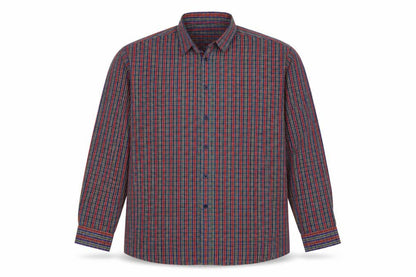 Marks & Spencer Men Multicoloured XL Plaid Cotton Button-Down Shirt