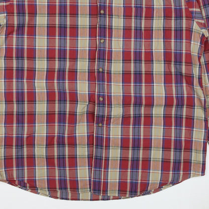 Marks & Spencer Men’s XL Multicolour Plaid Cotton Button Down Shirt