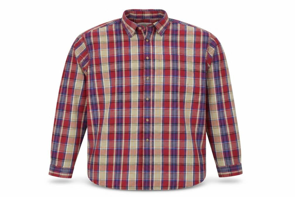 Marks & Spencer Men’s XL Multicolour Plaid Cotton Button Down Shirt