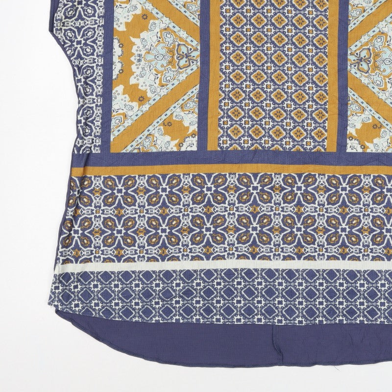 Nutmeg Women Multicoloured Geometric Tunic Top UK 22 Short Sleeve