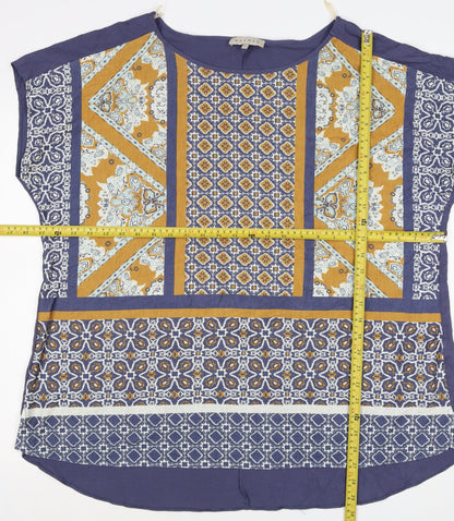 Nutmeg Women Multicoloured Geometric Tunic Top UK 22 Short Sleeve