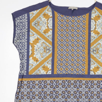 Nutmeg Women Multicoloured Geometric Tunic Top UK 22 Short Sleeve