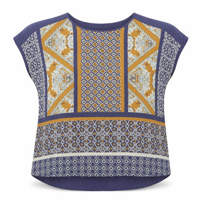 Nutmeg Women Multicoloured Geometric Tunic Top UK 22 Short Sleeve