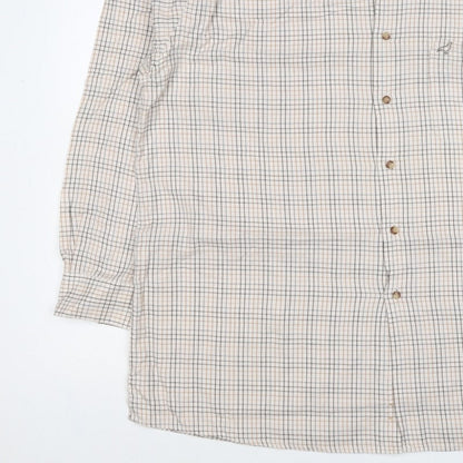 Alpendale Men’s XL White Check Cotton Country Shirt Long Sleeve