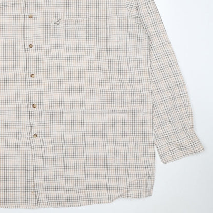 Alpendale Men’s XL White Check Cotton Country Shirt Long Sleeve