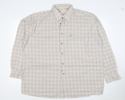 Alpendale Men’s XL White Check Cotton Country Shirt Long Sleeve