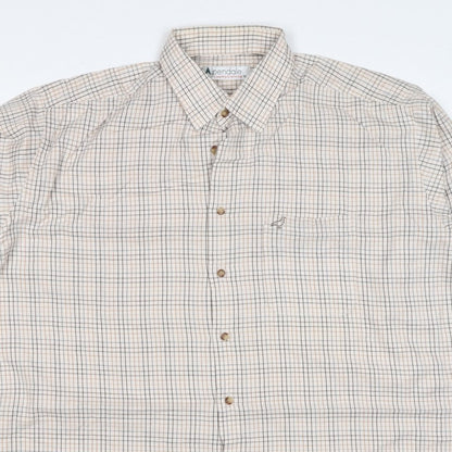 Alpendale Men’s XL White Check Cotton Country Shirt Long Sleeve