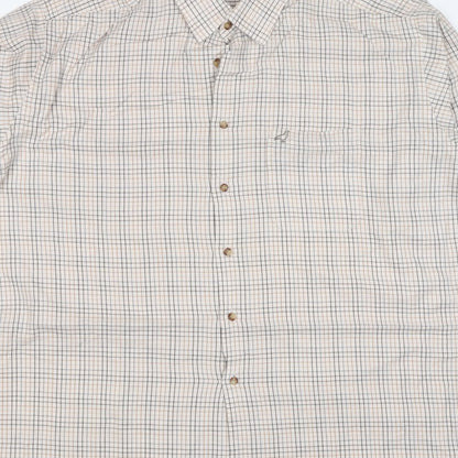 Alpendale Men’s XL White Check Cotton Country Shirt Long Sleeve