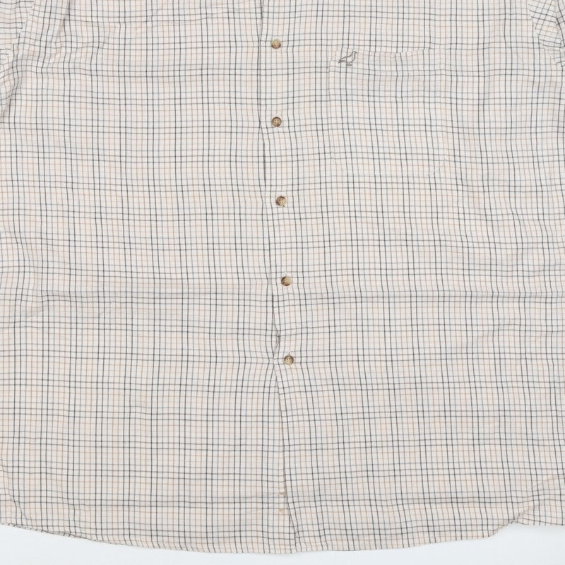 Alpendale Men’s XL White Check Cotton Country Shirt Long Sleeve