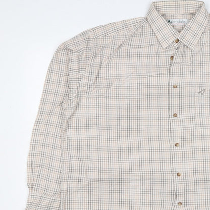 Alpendale Men’s XL White Check Cotton Country Shirt Long Sleeve