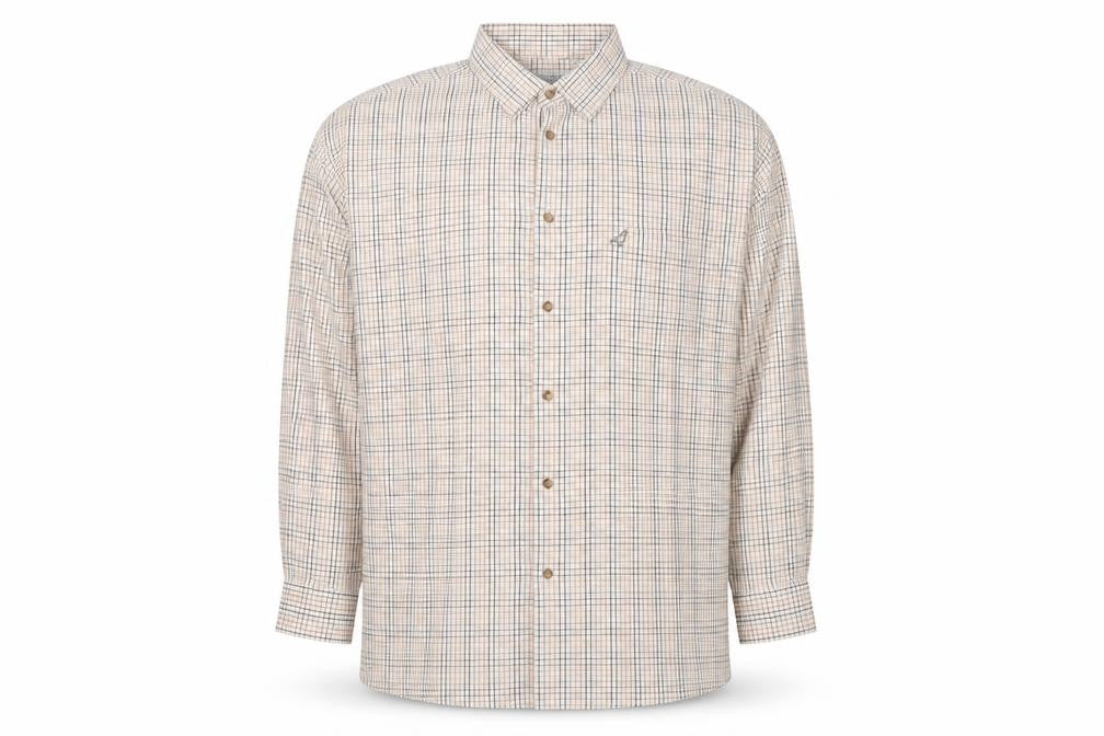 Alpendale Men’s XL White Check Cotton Country Shirt Long Sleeve