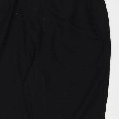 ASOS Women Black UK 8 Wide-Leg Elastic Waist Trousers