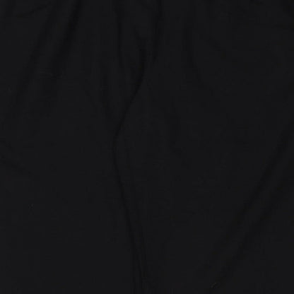ASOS Women Black UK 8 Wide-Leg Elastic Waist Trousers