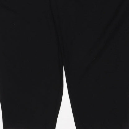 ASOS Women Black UK 8 Wide-Leg Elastic Waist Trousers