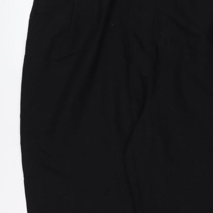 ASOS Women Black UK 8 Wide-Leg Elastic Waist Trousers