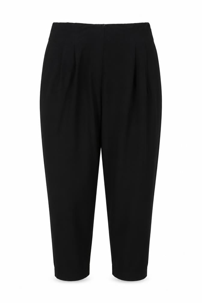ASOS Women Black UK 8 Wide-Leg Elastic Waist Trousers