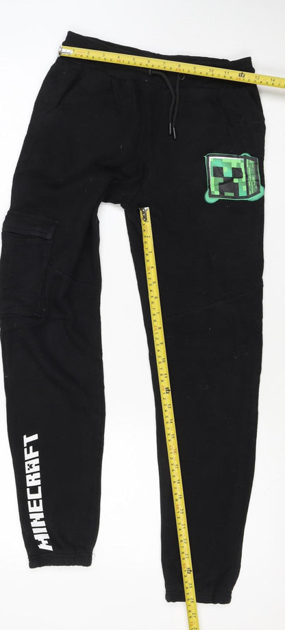 Mojang Studios Boys Black Minecraft Jogger Trousers 12-13 Years