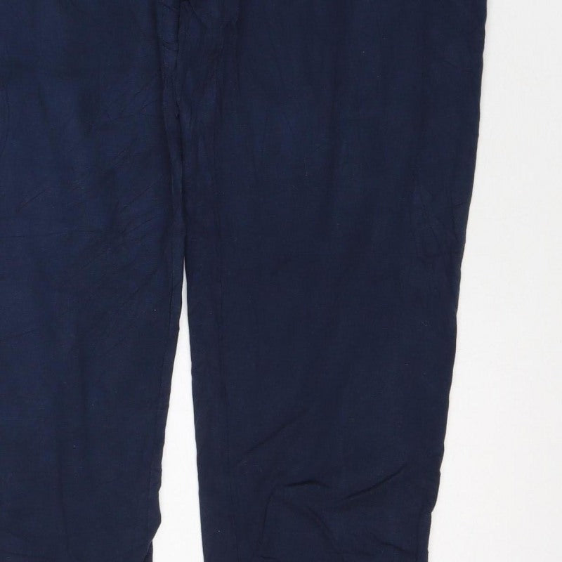Threadbare Men's Blue M Jogger Trousers Elastic Waist Viscose