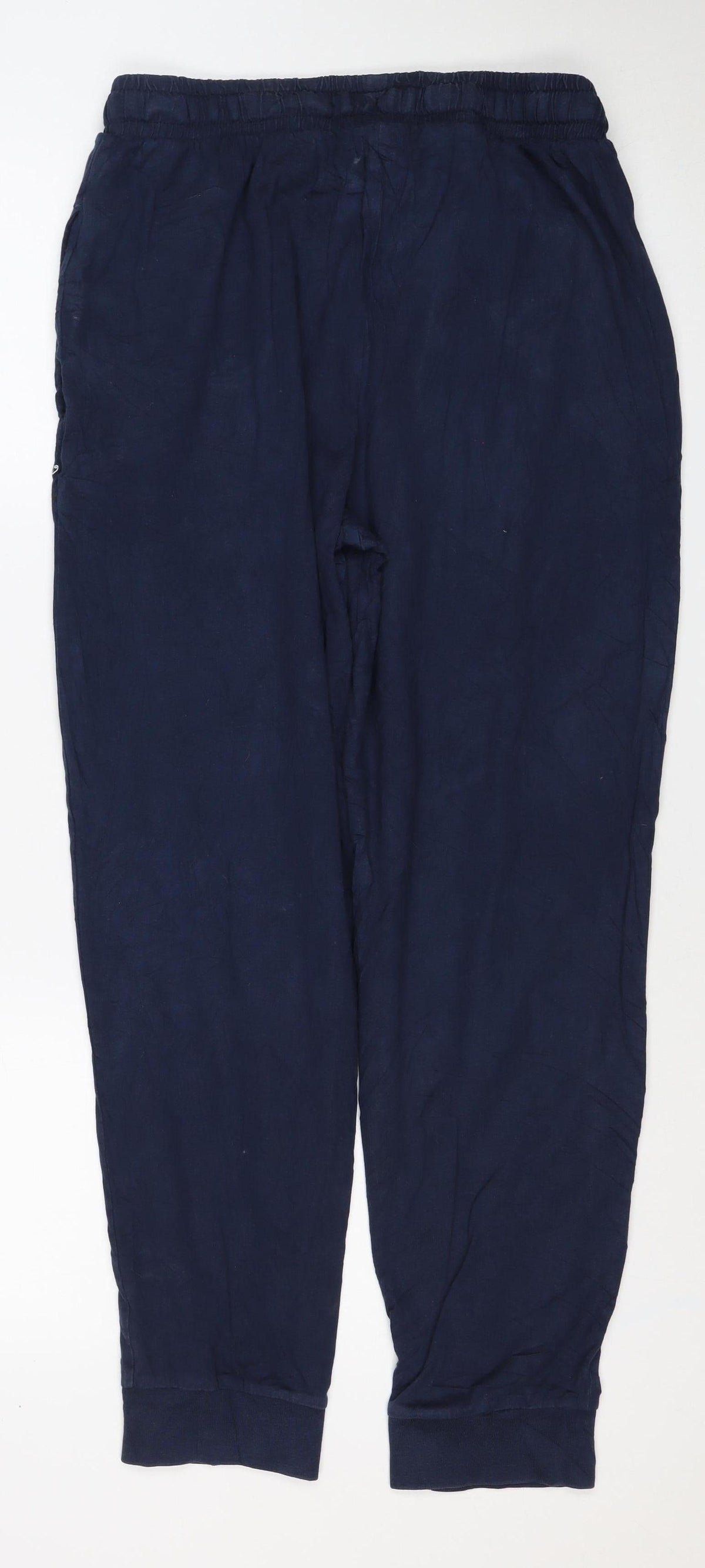 Threadbare Men's Blue M Jogger Trousers Elastic Waist Viscose