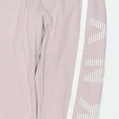 DKNY Women Pink M Jogger Sweatpants Logo Stripe Drawstring