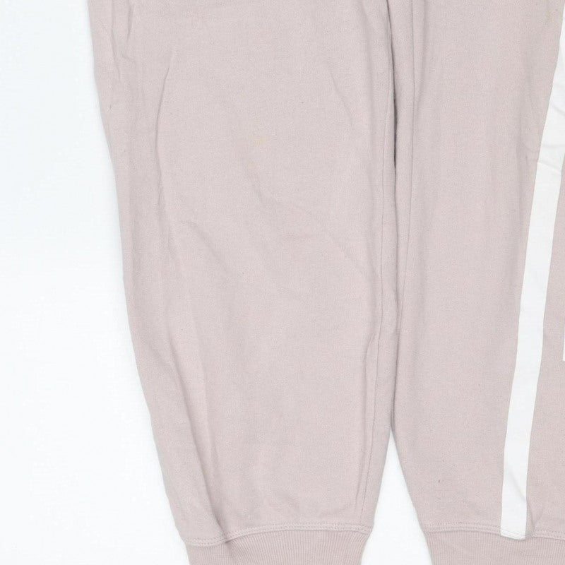 DKNY Women Pink M Jogger Sweatpants Logo Stripe Drawstring
