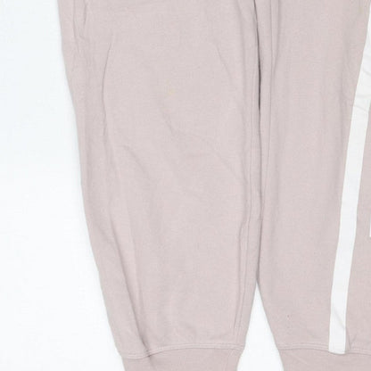 DKNY Women Pink M Jogger Sweatpants Logo Stripe Drawstring