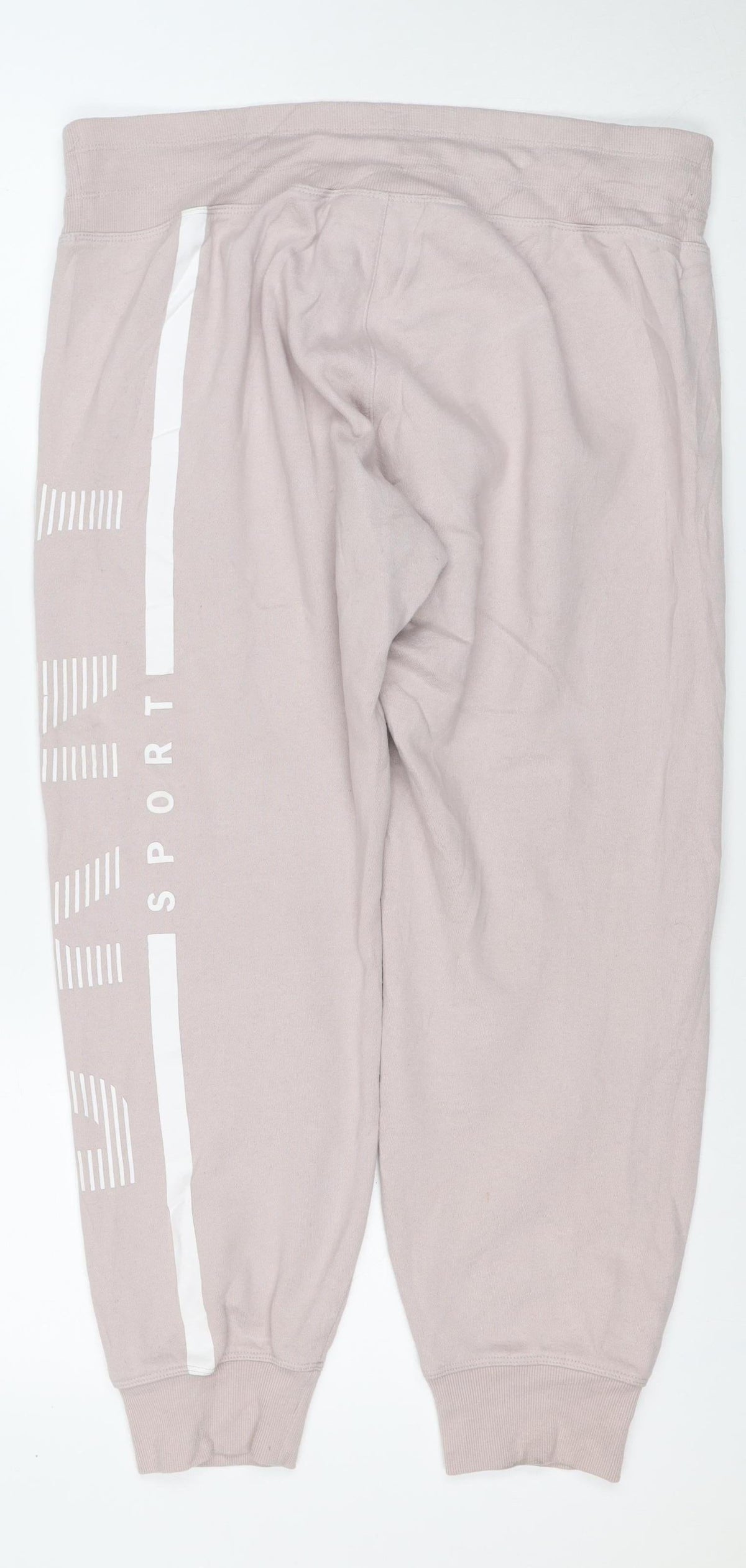 DKNY Women Pink M Jogger Sweatpants Logo Stripe Drawstring