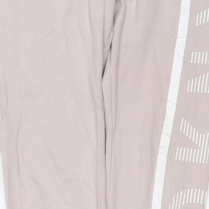 DKNY Women Pink M Jogger Sweatpants Logo Stripe Drawstring