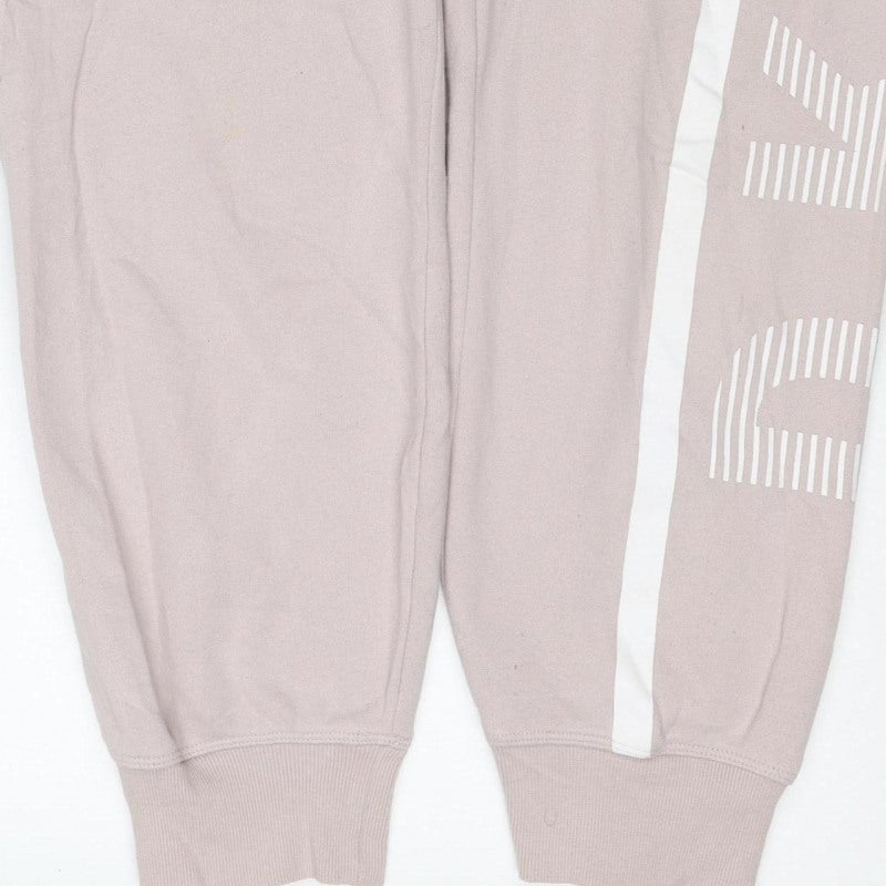 DKNY Women Pink M Jogger Sweatpants Logo Stripe Drawstring