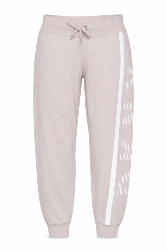 DKNY Women Pink M Jogger Sweatpants Logo Stripe Drawstring